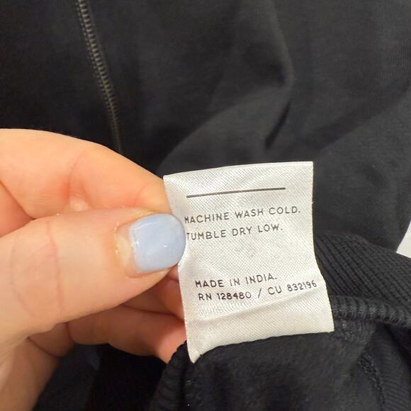 Pact NWT One For All Unisex Zip Hoodie Sweatshirt Black Sml Organic Sustainable - Picture 10 of 15